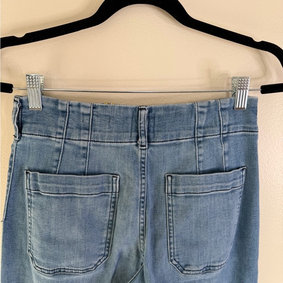 Anthropologie The Colette Crop Wide-Leg Jeans by Maeve Size 28P palms wash - Picture 9 of 15